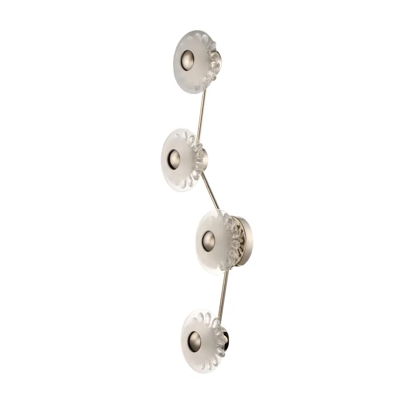 Studio M SM23873FTCLPN Peony 4-Light LED Wall Sconce in Polished Nickel