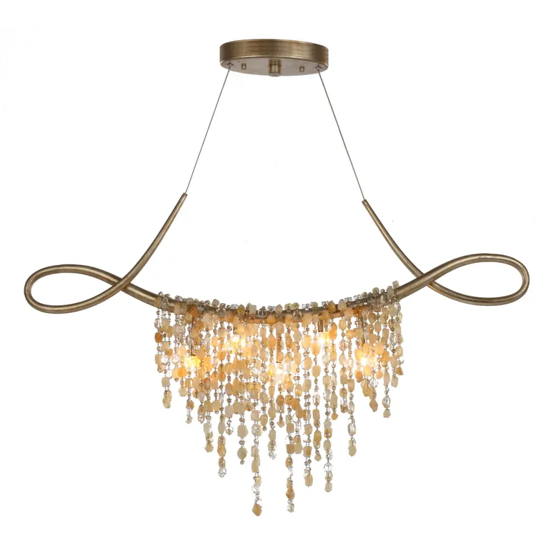 Studio M SM23834GS Cradle 5-Light Linear Chandelier in Golden Silver