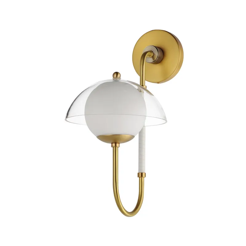 Studio M SM21300SBR Chapeau LED Tophat Sconce in Satin Brass by Mat Sanders