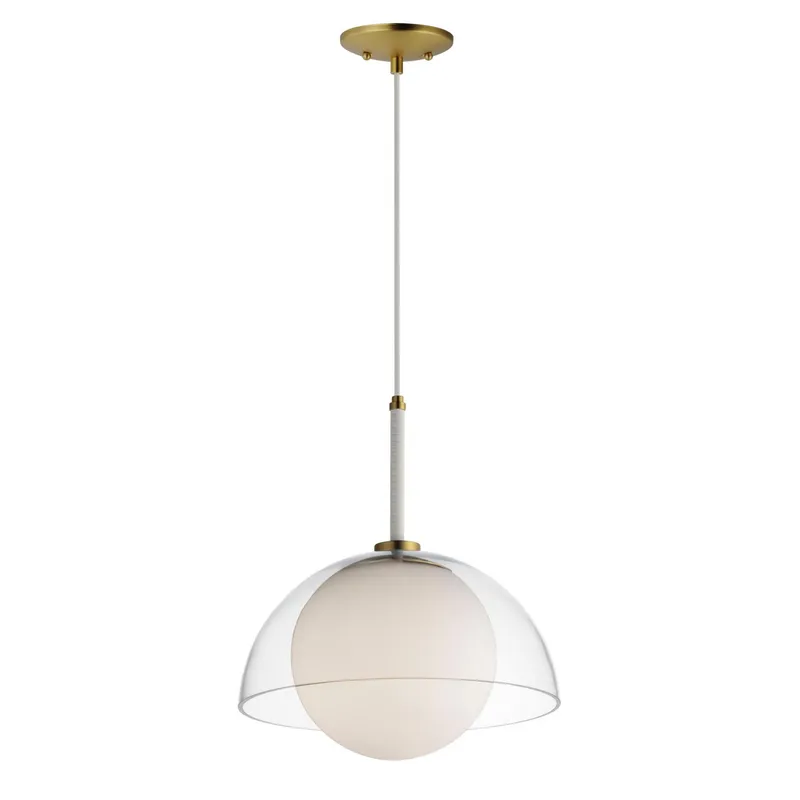Studio M SM21303SBR Chapeau 1-Light Pendant in Satin Brass by Mat Sanders