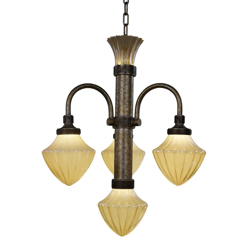 Studio M SM23434TGAG Wilshire 4-Light LED Chandelier in Argent