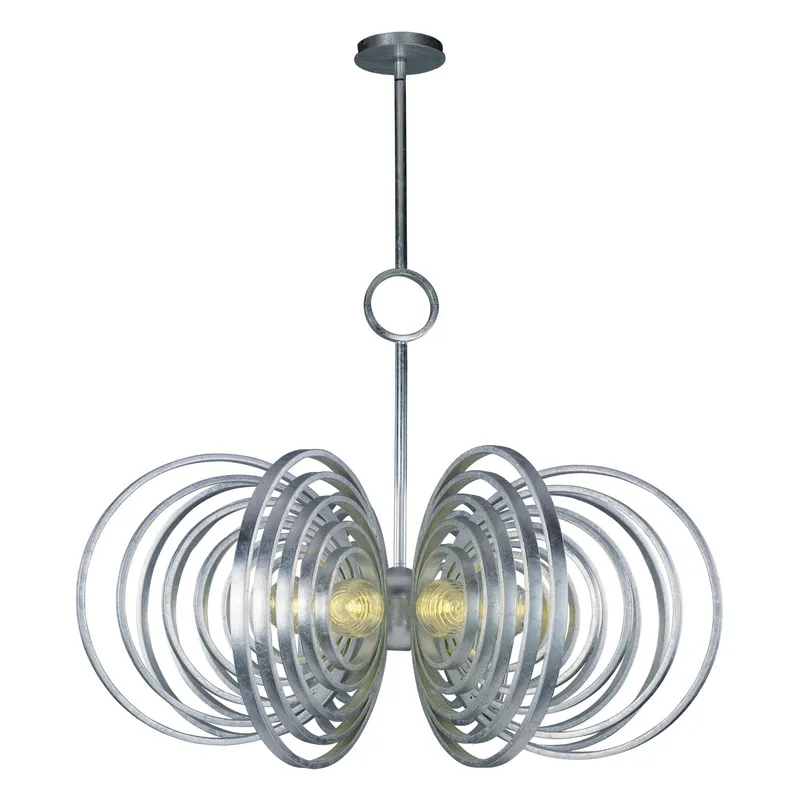 Studio M SM23638CRSL Frequency 8-Light Pendant in Silver Leaf