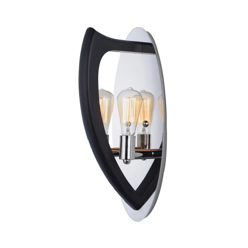 Studio M SM23800WEPN Crescendo 2-Light Wall Sconce in Wenge / Polished Nickel