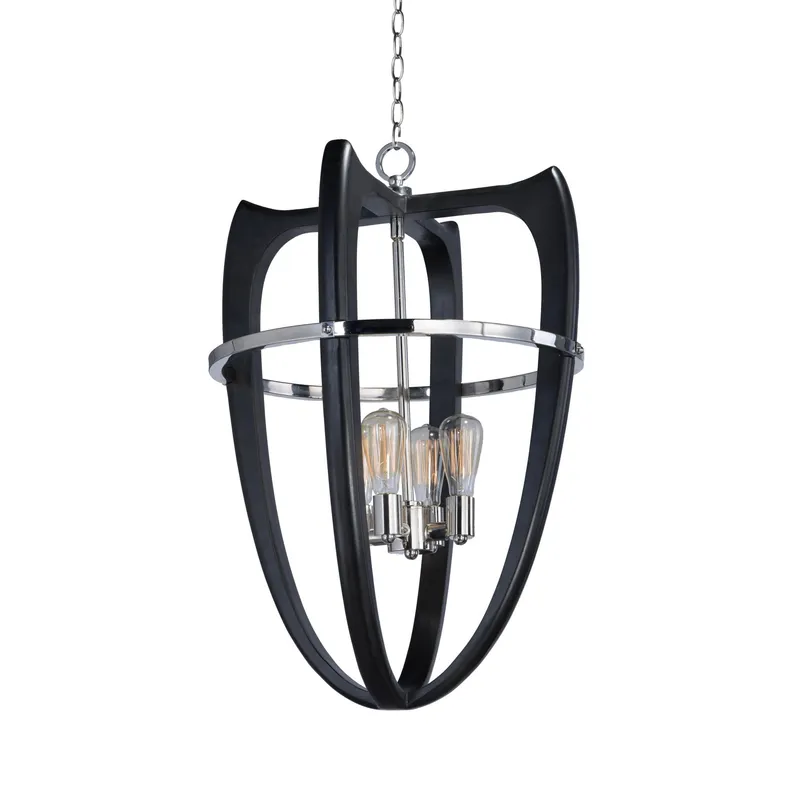 Studio M SM23803WEPN Crescendo 4-Light Pendant in Wenge / Polished Nickel