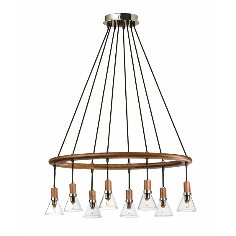 Studio M SM23825CLWN Scan 8-Light Pendant in Walnut