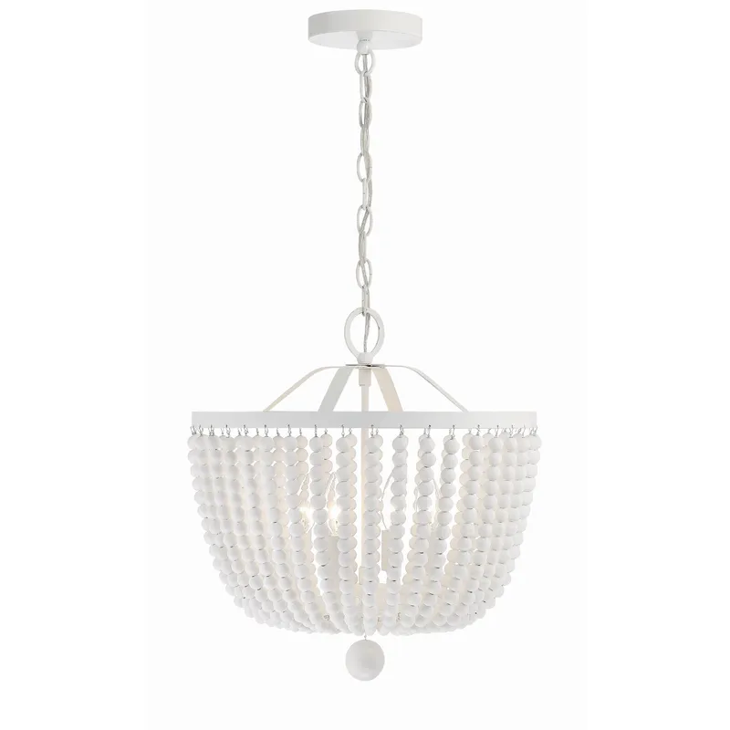 Rylee 16.5'' Matte White Chandelier White 16.5"W x 18"H x 16.5"D