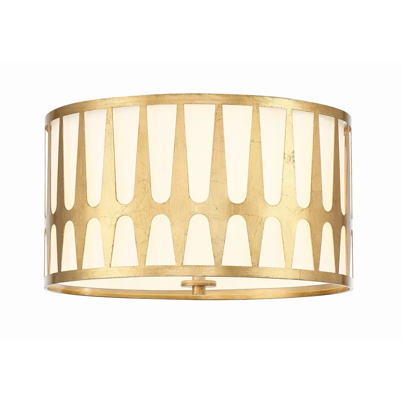 Royston 18'' Antique Gold Flush Mount Gold 18"W x 10.5"H x 18"D