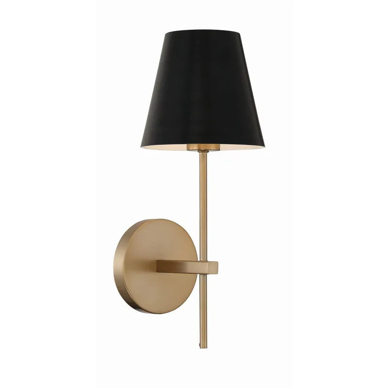 Xavier 6'' Vibrant Gold Sconce White 6"W x 15"H x 7"D