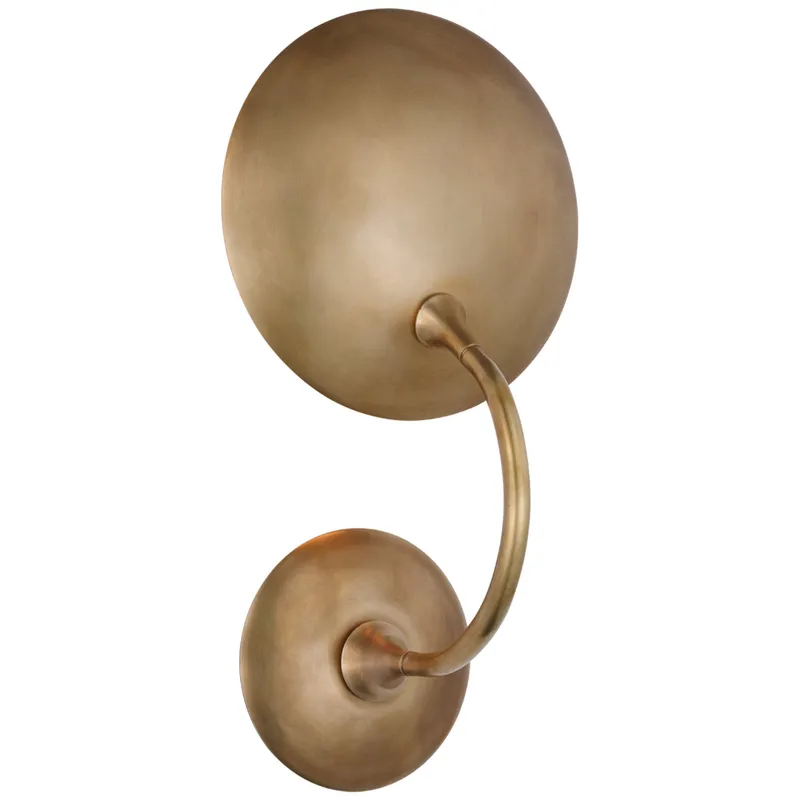 Thomas O'Brien Keira Medium Wall Wash Sconce in Hand-Rubbed Antique Brass Wall Light W8" x H15.25"