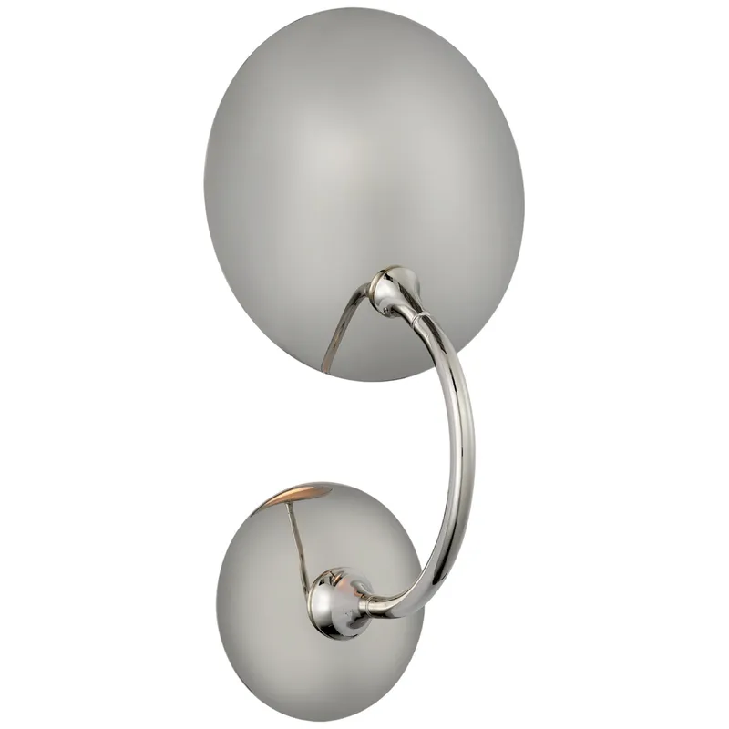 Thomas O'Brien Keira Medium Wall Wash Sconce in Polished Nickel Wall Light W8" x H15.25"