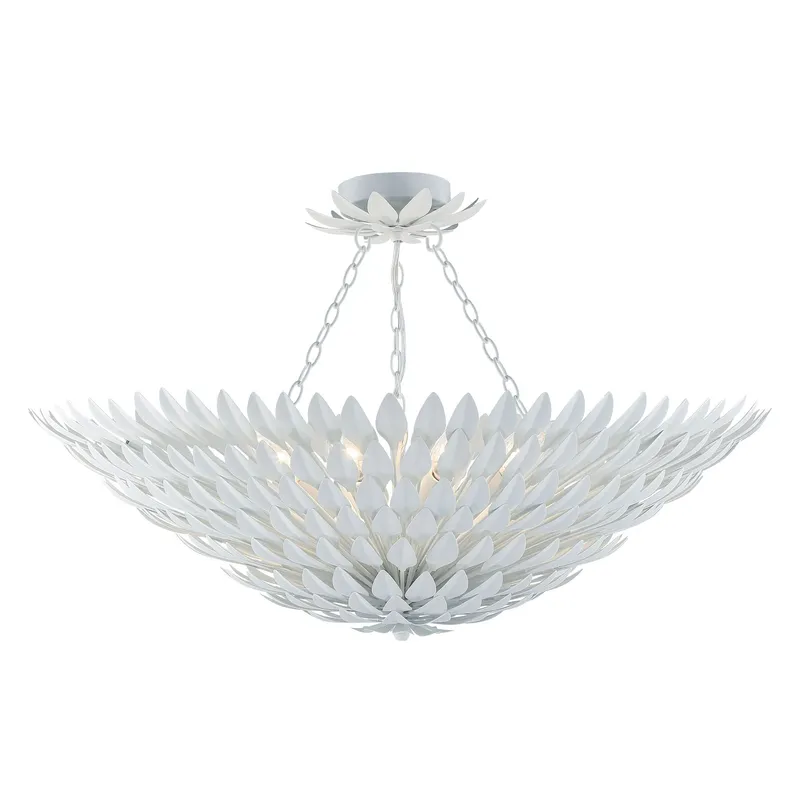 Broche 30'' Matte White Semi Flush Mount White 30"W x 12"H x 30"D
