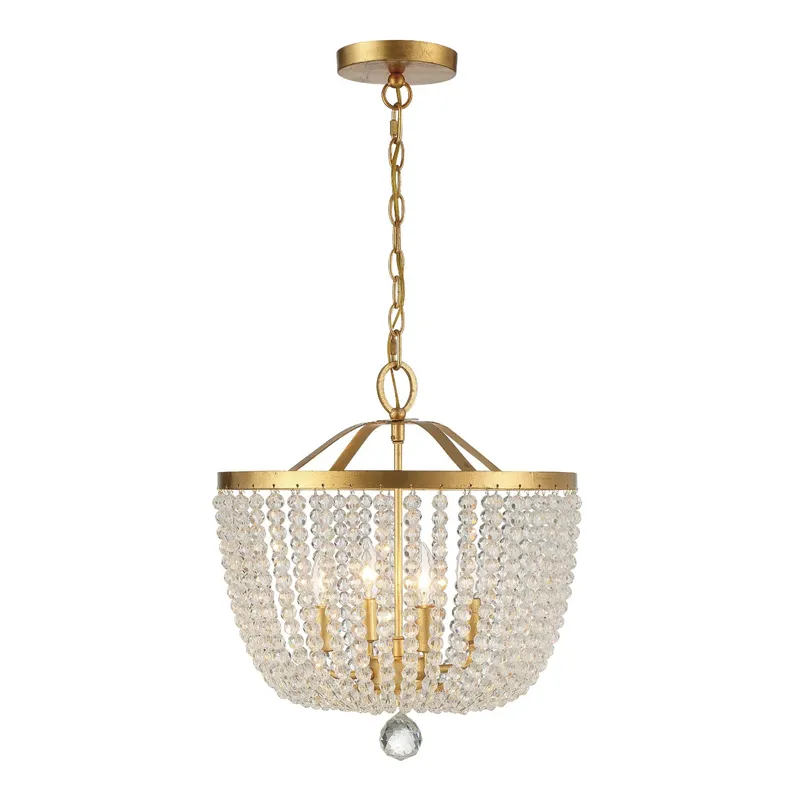 Rylee 16.5'' Antique Gold Chandelier Gold 16.5"W x 18"H x 16.5"D