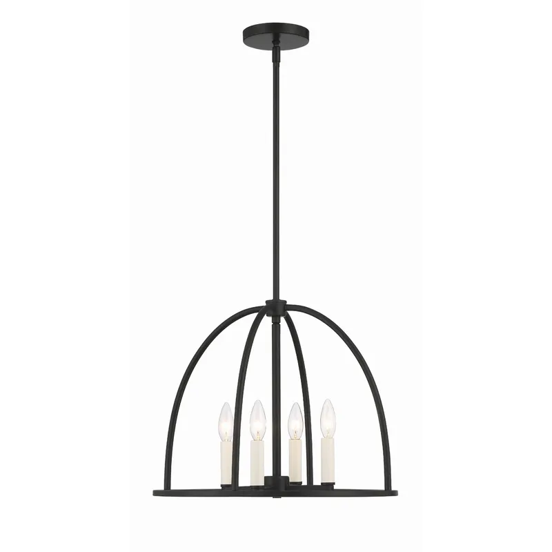 Abbott 18.25'' Black Chandelier Black 18.25"W x 14.75"H x 18.25"D
