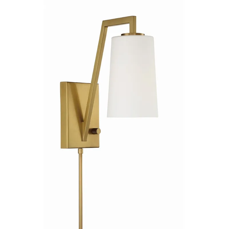 Avon 5'' Aged Brass Task Sconce Gold 5"W x 12.25"H x 10.25"D