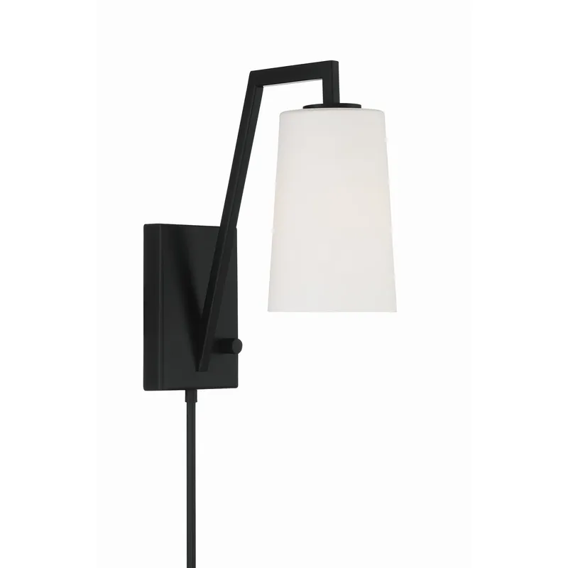 Avon 5'' Matte Black Task Sconce Black 5"W x 12.25"H x 10.25"D