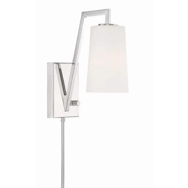 Avon 5'' Polished Nickel Task Sconce Silver 5"W x 12.25"H x 10.25"D