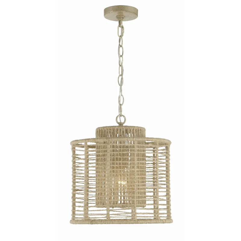 Jayna 12.5'' Burnished Silver Chandelier Tan 12.5"W x 13.5"H x 12.5"D