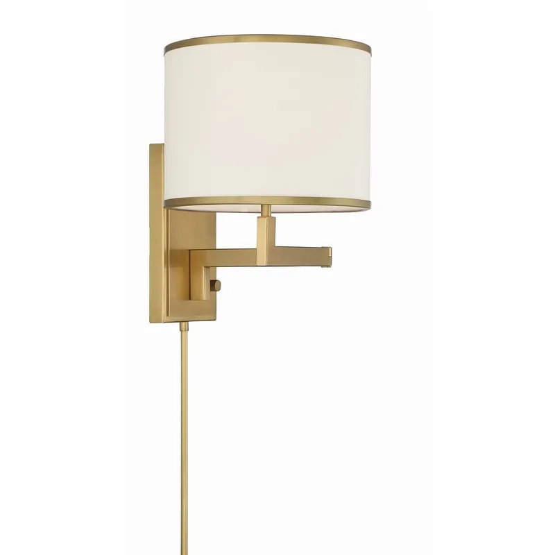 Madison 10'' Aged Brass Task Sconce Gold 10"W x 13"H x 21.25"D