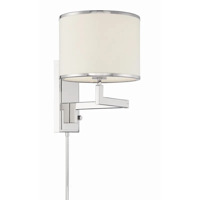 Madison 10'' Polished Nickel Task Sconce Silver 10"W x 13"H x 21.25"D