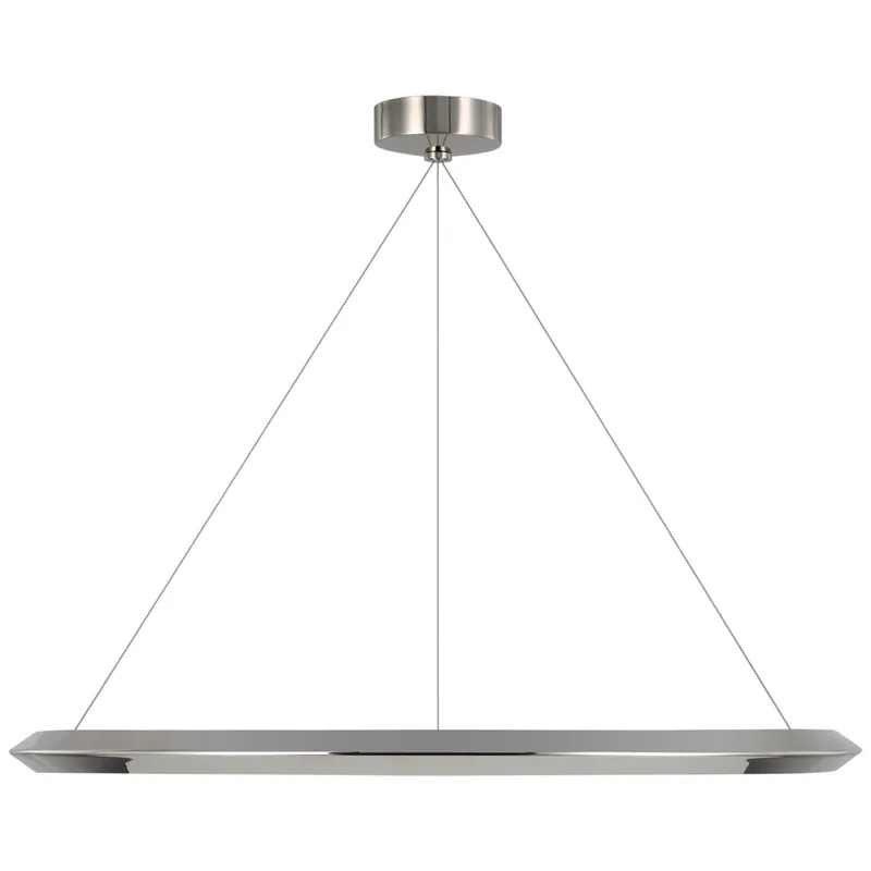 Peter Bristol Encircle 38" Ring Chandelier in Polished Nickel Ceiling Light W38"