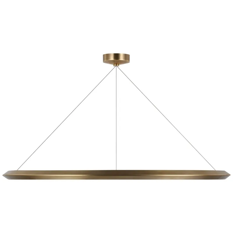 Peter Bristol Encircle 48" Ring Chandelier in Natural Brass Ceiling Light W48"