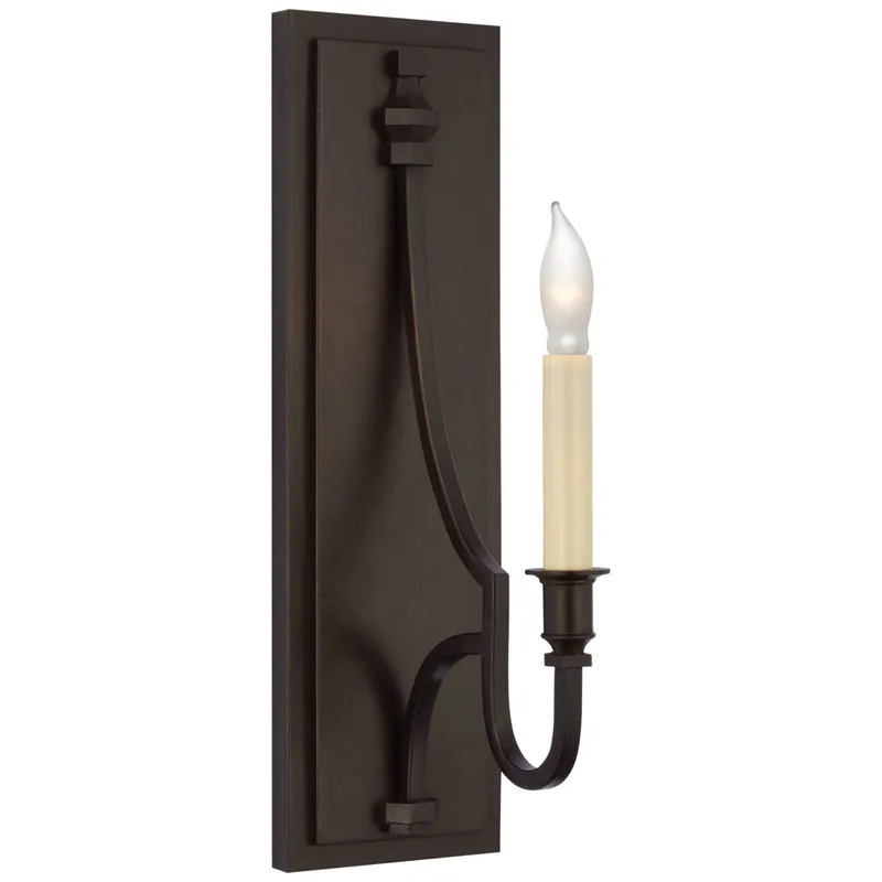 Chapman & Myers Mykonos Medium Sconce in Aged Iron Wall Light W4.75" x H16"