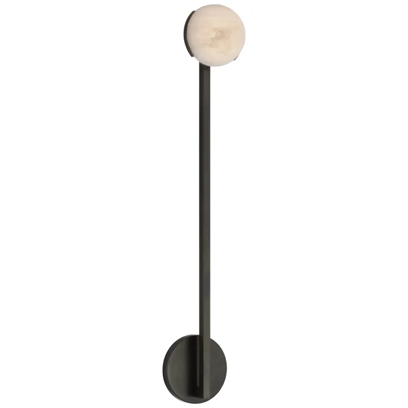 Kelly Wearstler Pedra 26" Single Sconce in Bronze with Alabaster Wall Light W4.5" x H26"