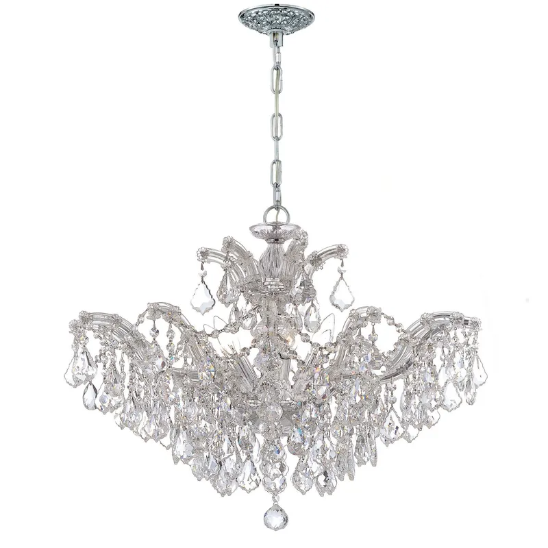 Maria Theresa 29'' Hand Cut Crystal Polished Chrome Chandelier Silver 29"W x 23"H x 29"D