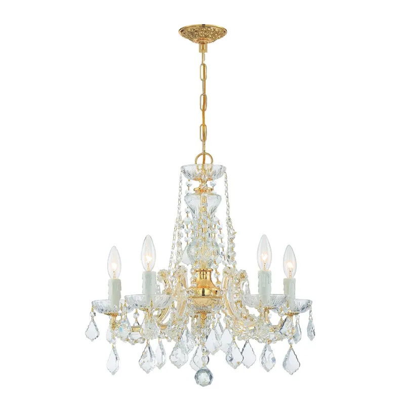 Maria Theresa 20'' Hand Cut Crystal Gold Chandelier Gold 20"W x 19"H x 20"D