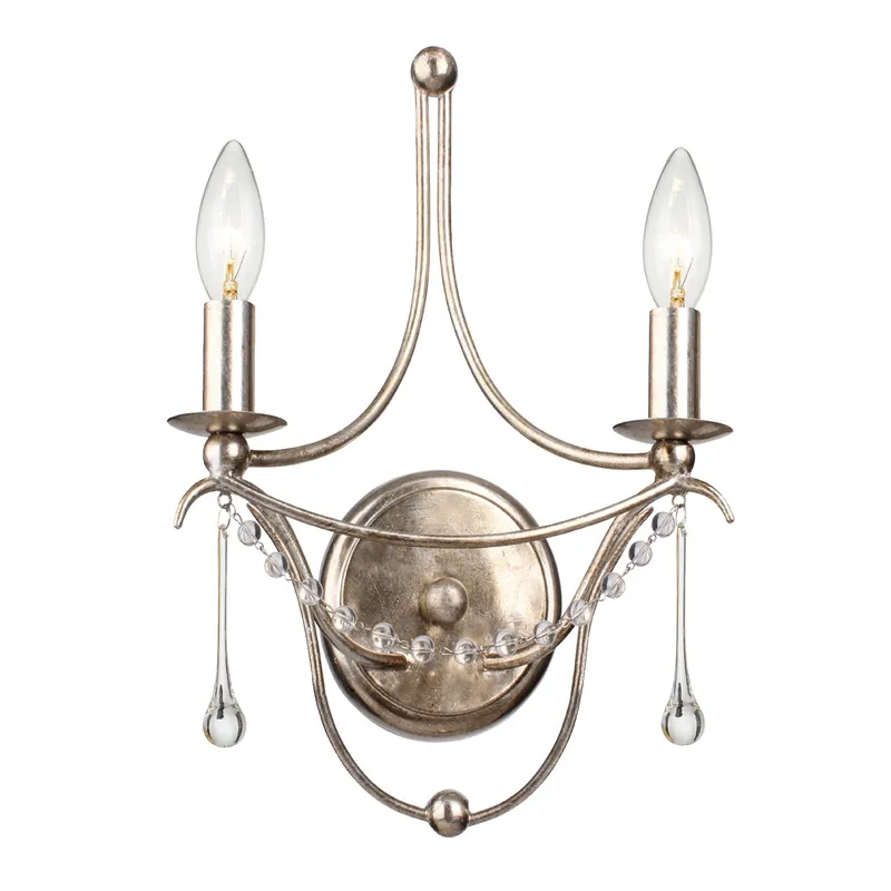 Metro 10'' Antique Silver Sconce Silver 10"W x 14.5"H x 4.5"D