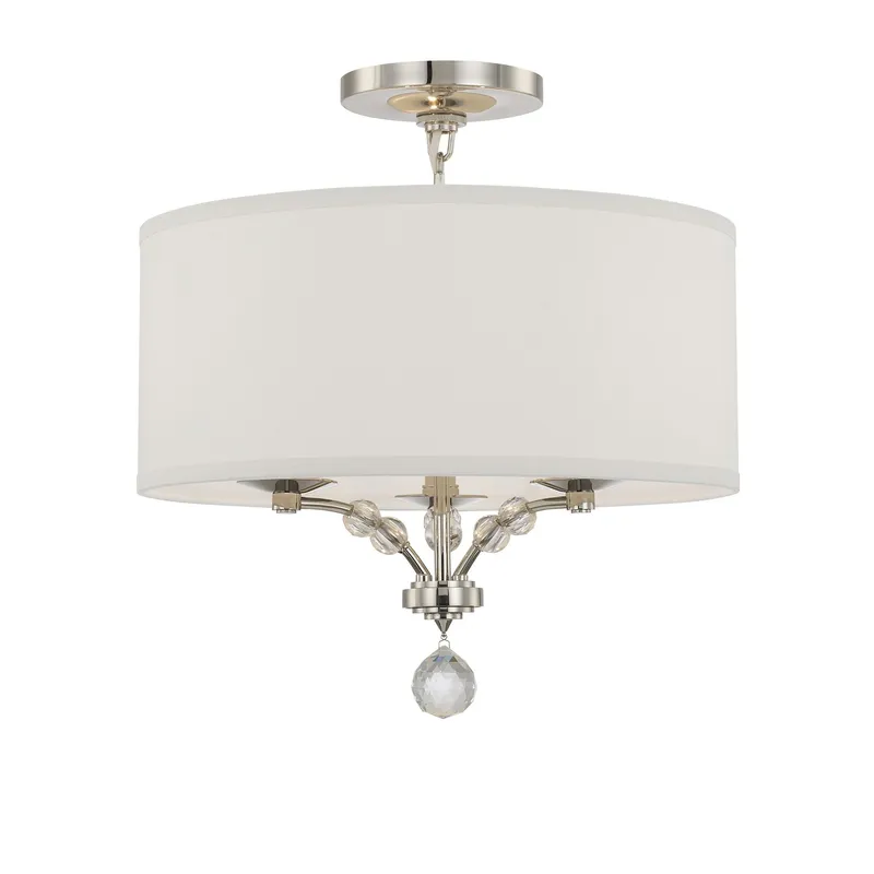 Mirage 18'' Polished Nickel Semi Flush Mount Silver 18"W x 19"H x 18"D