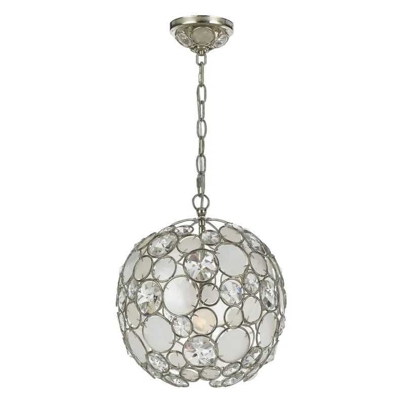 Palla 13'' Antique Silver Chandelier Silver 13"W x 14"H x 13"D