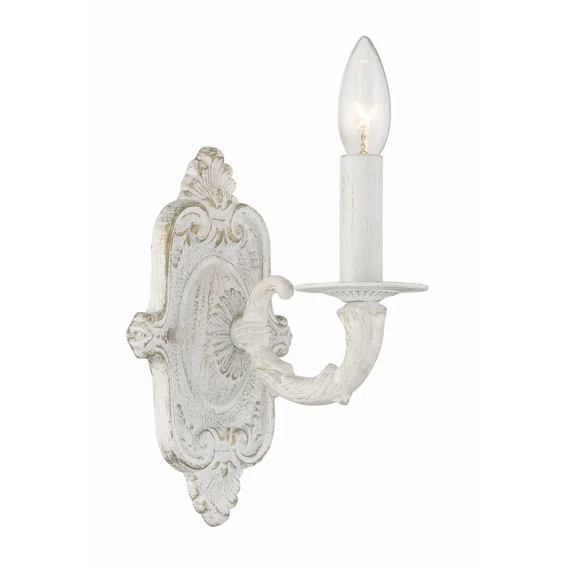 Paris Market 5'' Antique White Sconce White 5"W x 9.75"H x 6.25"D
