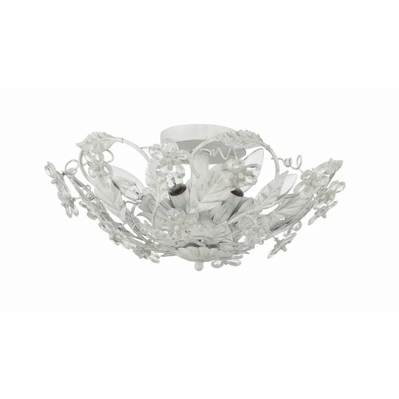 Paris Market 16'' Antique White Semi Flush Mount White 16"W x 8.5"H x 16"D