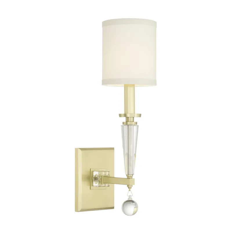 Paxton 5'' Aged Brass Sconce Gold 5"W x 17"H x 7.5"D
