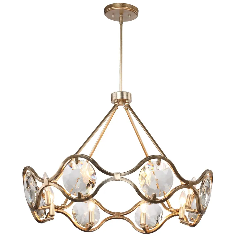 Quincy 29.5'' Distressed Twilight Chandelier Gold 29.5"W x 21"H x 29.5"D