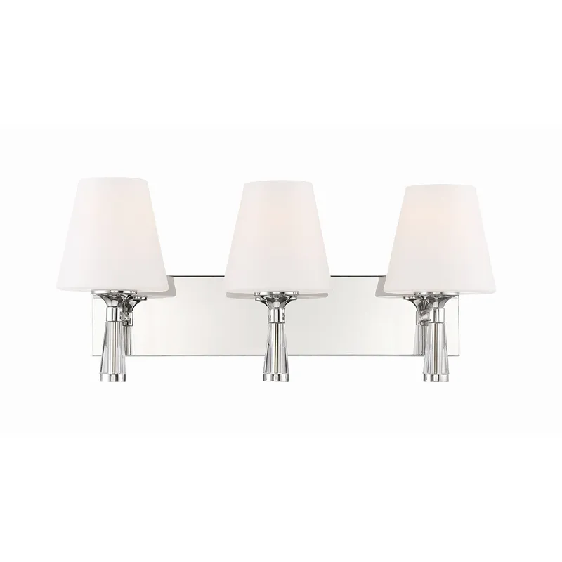 Ramsey 23.25'' Polished Nickel Bathroom Vanity Silver 23.25"W x 10.5"H x 7.5"D