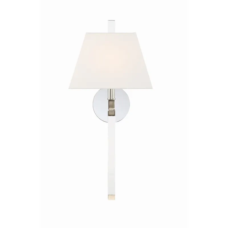 Renee 10'' Polished Nickel Sconce Silver 10"W x 21.75"H x 7"D