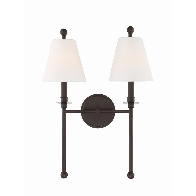 Riverdale 15'' Dark Bronze Sconce Bronze 15"W x 14.5"H x 7"D