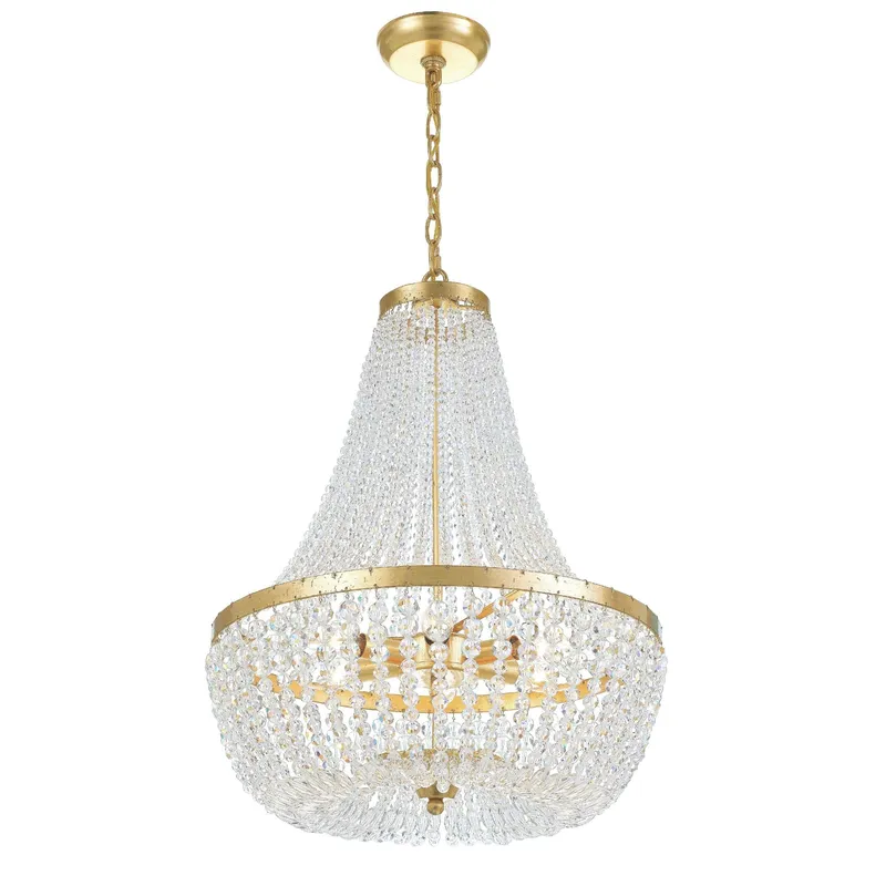 Rylee 18.75'' Antique Gold Chandelier Gold 18.75"W x 24.25"H x 18.75"D