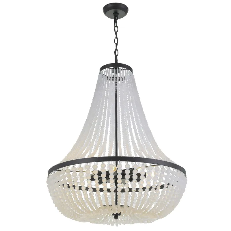 Rylee 24.75'' Matte Black Chandelier Black 24.75"W x 31.25"H x 24.75"D