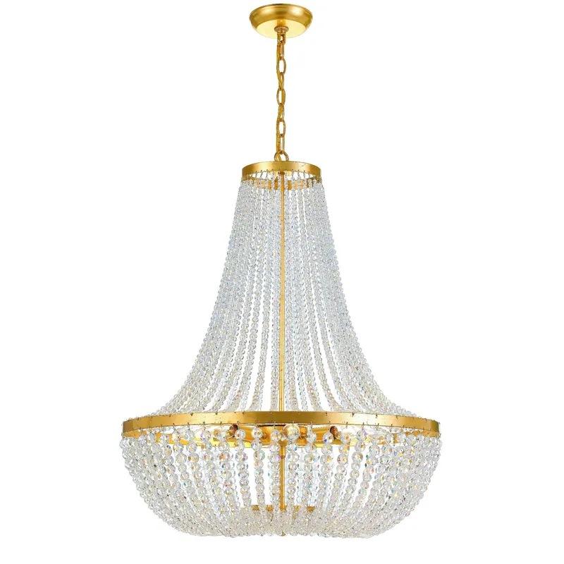 Rylee 24.75'' Antique Gold Chandelier Gold 24.75"W x 31.25"H x 24.75"D
