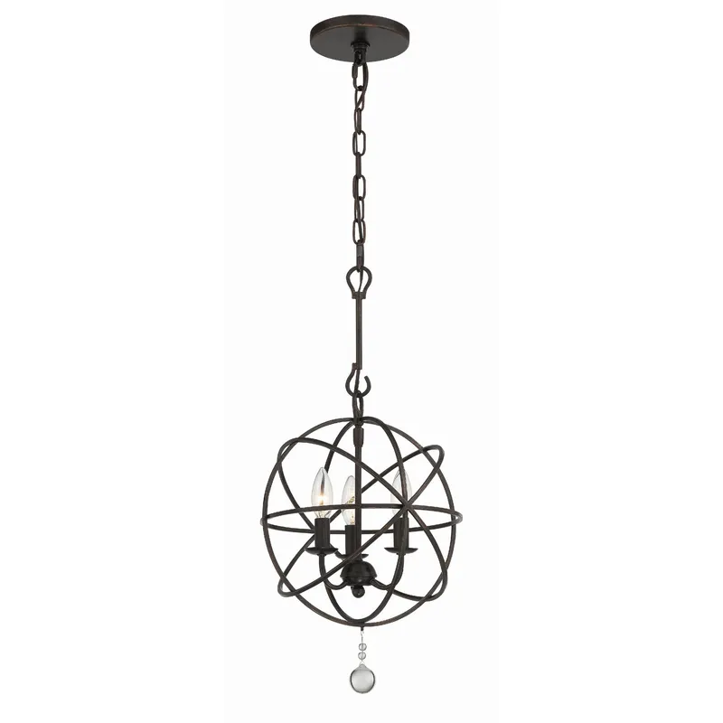 Solaris 12.5'' English Bronze Chandelier Bronze 12.5"W x 16.5"H x 12.5"D