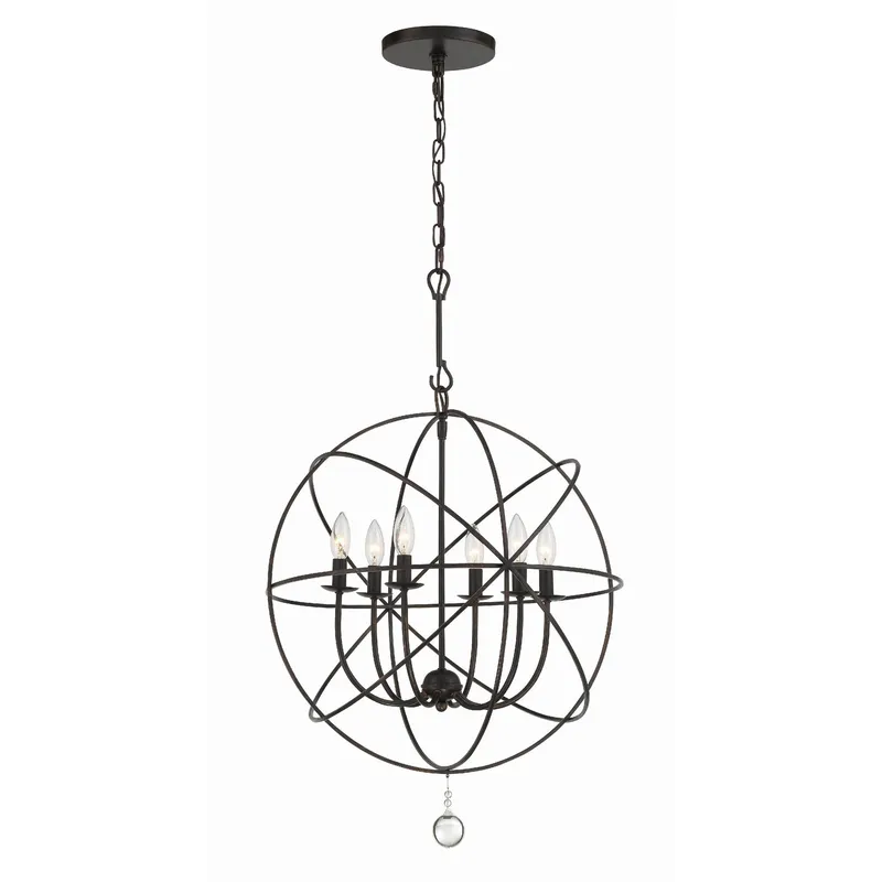 Solaris 22.5'' English Bronze Chandelier Bronze 22.5"W x 27.5"H x 22.5"D