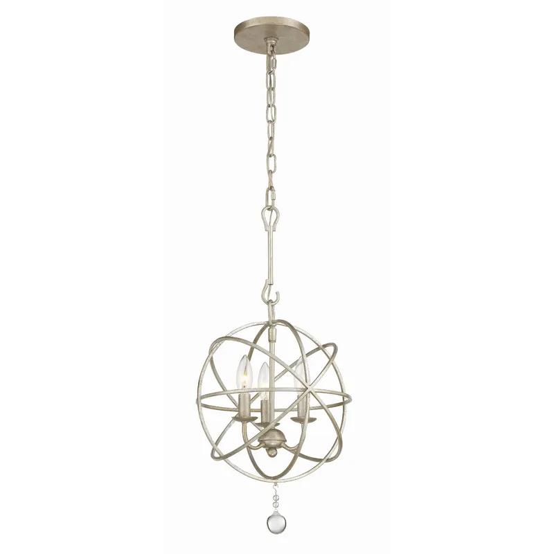 Solaris 12.5'' Olde Silver Chandelier Silver 12.5"W x 16.5"H x 12.5"D