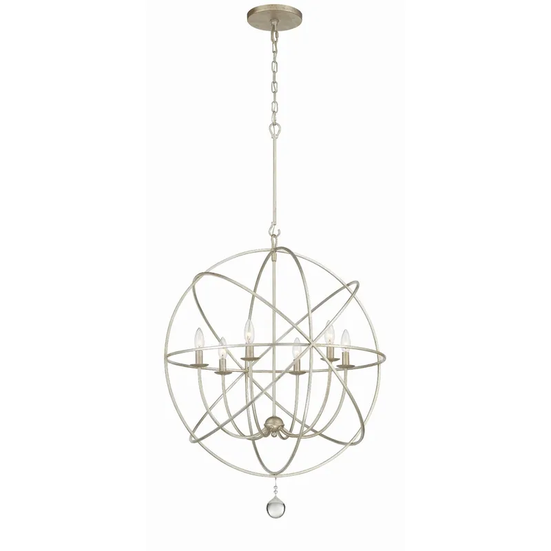 Solaris 28.5'' Olde Silver Chandelier Silver 28.5"W x 35.5"H x 28.5"D
