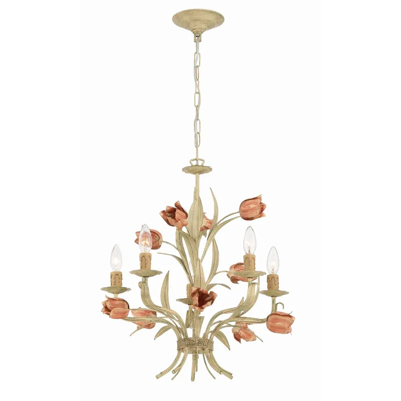 Southport 20'' Sage Rose Chandelier Green 20"W x 22"H x 20"D