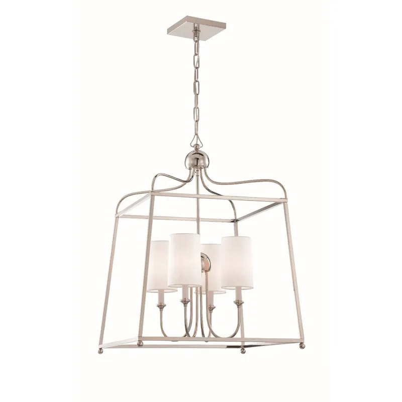 Libby Langdon Sylvan 21.5'' Polished Nickel Chandelier Silver 21.5"W x 29.75"H x 21.5"D