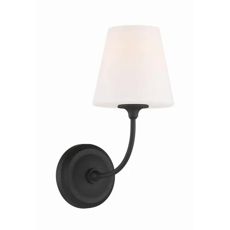 Libby Langdon Sylvan 6'' Black Forged Sconce Black 6"W x 13.25"H x 9.75"D