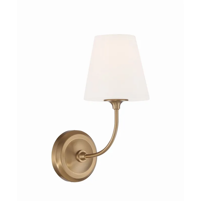 Libby Langdon Sylvan 6'' Vibrant Gold Sconce Gold 6"W x 13.25"H x 9.75"D